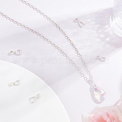 スターリングシルバーのアイスピックピンチベイル6個（サイズ3）925個  銀  9~11x6~8x2~3mm  穴：3~5x3~3.5mm  ピン：0.7~0.8mm  2pcs /サイズ&nbsp;STER-CN0001-18
