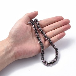 Handmade Gold Sand Lampwork Beads Strands&nbsp;LAMP-R141-10mm-03