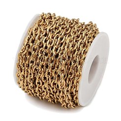 イオンプレーティング（IP）304ステンレスリンクチェーン  溶接されていない  ゴールドカラー  8x6x2mm&nbsp;CHS-A013-06G