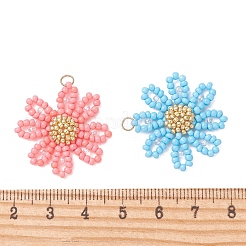 Glass Seed Beaded Pendants&nbsp;PALLOY-MZ01359