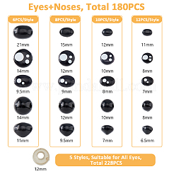 Plastic Craft Doll Eyes & Noses Set&nbsp;DIY-FH0006-67