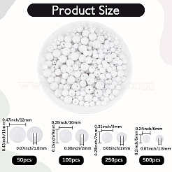 900Pcs Opaque Acrylic Beads&nbsp;MACR-SP0002-35A