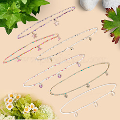 6Pcs 6 Styles Glass Seed Beads Stretch Waist Chains for Women&nbsp;AJEW-CY0001-17