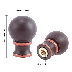 鉄ランプシェード電球クリップランプシェードアダプター  ラウンド  電気泳動黒  36.5x25mm  穴：5mm&nbsp;IFIN-WH0034-69R