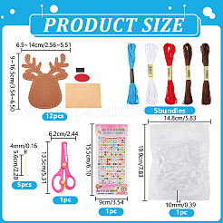 Sewing Felt Christmas Craft Kit for Kids&nbsp;DIY-WH0504-433