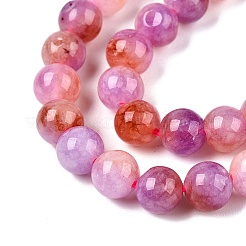 Dyed Natural White Jade Beads Strands&nbsp;G-T138-6mm-210-11
