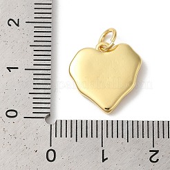 ラックメッキ真鍮エナメルペンダント  丸カン付き  長持ちメッキ  カドミウムフリー＆鉛フリー  ハートチャーム  18KGP本金メッキ  貝殻色  18x15x3mm  穴：3mm&nbsp;KK-Z056-39G-01