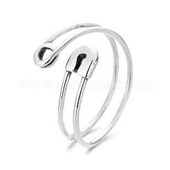 Pin Shaped 925 Sterling Silver Adjustable Cuff Rings for Women&nbsp;FS-WG4AD82-01
