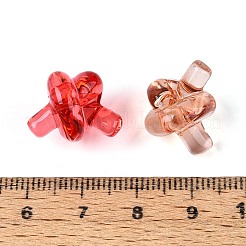 透明なアクリルビーズ  ツイスト  ミックスカラー  17x13x14mm  穴：3mm&nbsp;TACR-T030-27M