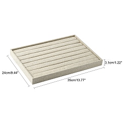 模造黄麻布ジュエリーリングが表示されます  木で  モカシン  350x240x31mm&nbsp;RDIS-G002-03