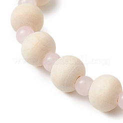 Synthetic Turquoise & Wood & Glass Beaded Stretch Bracelets for Boys Girls&nbsp;BJEW-JB11129-03