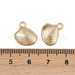 海をテーマにした合金ペンダント  シェル形状  ゴールドカラー  14x12.5x5mm  穴：1.8mm&nbsp;LS-FIND-K023-01D-G