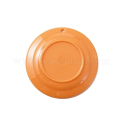 ミニ腹筋プラスチック皿  ドールハウスアクセサリー用  小道具の装飾のふりをする  オレンジ  50.5x7mm  穴：2.5mm&nbsp;DJEW-WH0015-56A
