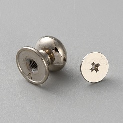 合金ジュエリーボックス引き出しハンドル  キャビネットノブ  電話ケース diy のニップル スタッド リベット  プラチナ  10.5x10.5mm  穴：2.5mm&nbsp;FIND-WH0148-471E
