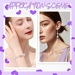 DIYの葉っぱと花のパーツキット  アクリルパーツなど、  ガラス＆アクリルビーズ  スミレ  12.5x12.5x6.5mm  穴：1.5mm&nbsp;DIY-PA0001-64B