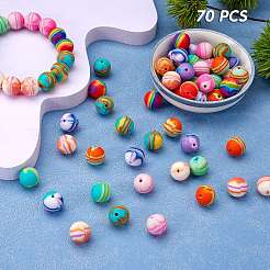 WEWAYSMILE 70Pcs 7 Styles 15mm Silicone Round Beads Making Kit&nbsp;JX487A
