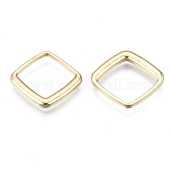 ラックメッキ合金リンキングリング  カドミウムフリー＆鉛フリー  菱形  ライトゴールド  19x19x2mm&nbsp;PALLOY-T077-72B-LG-RS