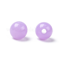 蛍光アクリルビーズ  ラウンド  ライラック  6mm  穴：1.5mm&nbsp;X-MACR-R517-6mm-09
