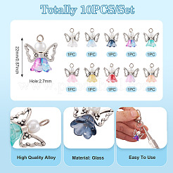 10Pcs Alloy Glass Pendants&nbsp;PALLOY-TAC0150