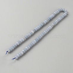 天然石アクアマリンビーズ連売り  ロンデル  8x5mm  穴：1mm  約75~77個/連  14.76~14.96''（37.5~38センチメートル）&nbsp;G-WH0026-24B