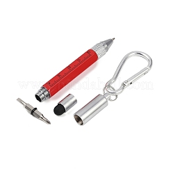 Aluminum Practical 6-in-1 Keychain Pen&nbsp;LS-AJEW-R004-01P-07