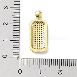 Rack Plating Brass Micro Pave Cubic Zirconia Pendants&nbsp;KK-P247-06G
