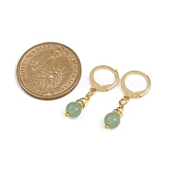 Natural & Synthetic Mixed Stone Round Hoop Earrings&nbsp;EJEW-JE06583