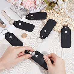 8Pcs PU Leather USB Drive Storage Case Keychain&nbsp;AJEW-CY0002-97