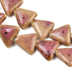Glazed Porcelain Triangle Beads Strands&nbsp;PORC-B002-01-01
