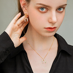 5Pcs Brass Micro Pave Cubic Zirconia Pendants&nbsp;KK-ME0003-81