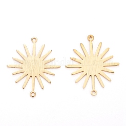 Brass Solar Eclipse Links Connectors&nbsp;KK-I681-15