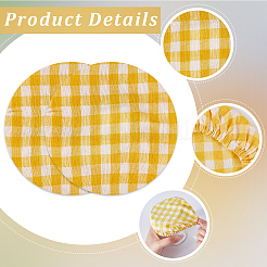 6Pcs 3 Colors Tartan Pattern Reusable Fabric Bread Fermentation Cover&nbsp;AJEW-CN0005-13