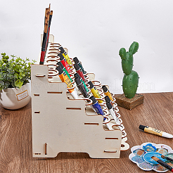 Wooden Craft Paint & Brash Rack&nbsp;DIY-WH0504-22
