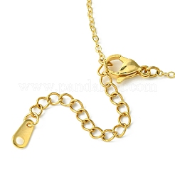 クロス真鍮リンクブレスレット  女性用アズキチェーンブレスレット  ゴールドカラー  7-1/4インチ（18.3cm）&nbsp;BJEW-JB10588