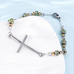 201 Stainless Steel Link Chain Bracelets&nbsp;BJEW-A032-01GP-01