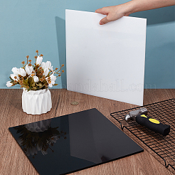 2枚 2色 HDPE プラスチックシート  正方形  ミックスカラー  30.5x30.5x0.6cm  1枚/色&nbsp;DIY-OC0014-43A