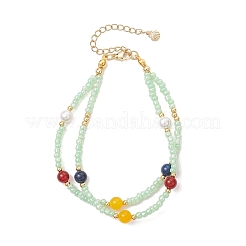 Glass Seed Multi-strand Bracelets Bracelets for Women&nbsp;BJEW-JB12039-01