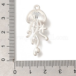 合金ペンダント  クラゲチャーム  グリーン  35x15x6mm  穴：1.6mm&nbsp;FIND-Z067-07S-02