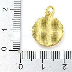 Real 18K Gold Plated Brass Pendants with Shell and Jump Rings&nbsp;KK-D534-04G-01