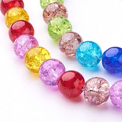 Crackle Glass Beads Strands&nbsp;GGM004