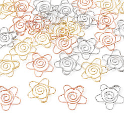 30Pcs 3 Colors Flower Iron Paper Clips&nbsp;AJEW-TA0003-63