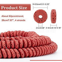 4 Strands Natural Lava Rock Beads Strands&nbsp;G-NB0004-80