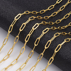 Brass Paperclip Chains&nbsp;CHC-S008-001B-G-2-NR
