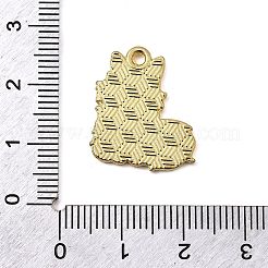 ゴールデン合金エナメルペンダントメッキ  動物チャーム  キツネ  21x18x1.5mm  穴：1.6mm&nbsp;ENAM-L049-01G-06