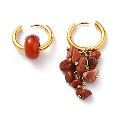 Natural Mixed Stone Bead Asymmetrical Earrings&nbsp;EJEW-JE04353
