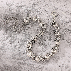 Alloy Skull Link Bracelets&nbsp;WH-WG07BCE-01
