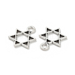 合金のチベット風チャーム  スターのチャーム  アンティークシルバー  16.5x13x1.5mm  穴：2mm&nbsp;TIBE-S324-24AS