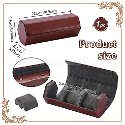 3-Slot Hexagonal PU Leather Display Boxes for Watch&nbsp;CON-WH0110-306A