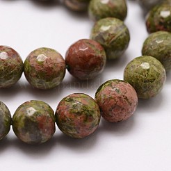 Natural Unakite Beads Strands&nbsp;G-G736-26-6mm