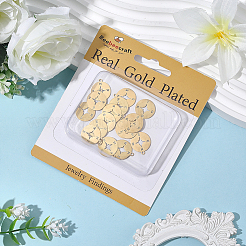 16Pcs Ion Plating(IP) 201 Stainless Steel Pendants&nbsp;STAS-BBC0008-42G